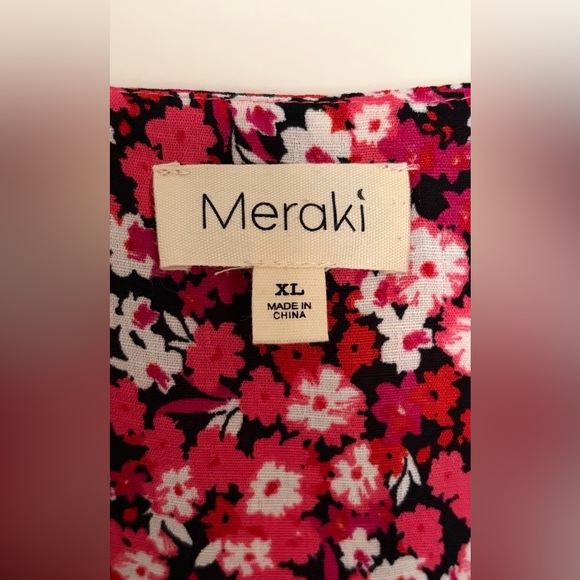 Meraki Pink and Red Floral Top - Picture 3 of 3